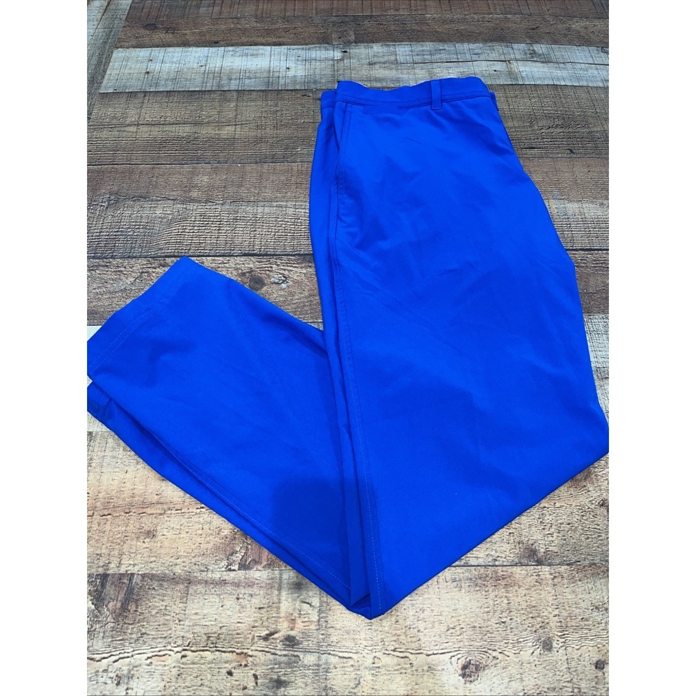 Nike Golf Pants Mens 36 Blue Dri-FIT Stretch Flat Front Performance(2710)